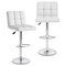 Modern Bar Stools Set of 2 with Back Support, Heavy-Duty Metal Base, Footrest, and Adjustable Height